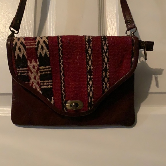 Leather Moroccan bag - Picture 1 of 3
